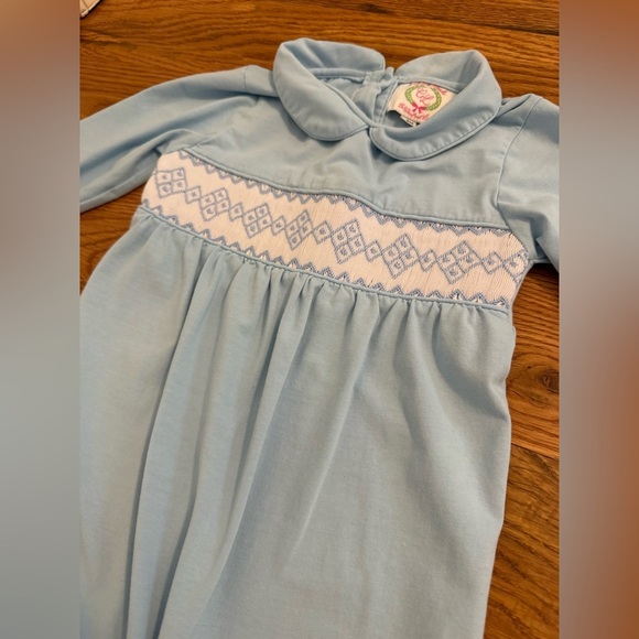 Smocked Threads by Cecil and Lou Light Blue Jumper size 18M - Picture 4 of 8